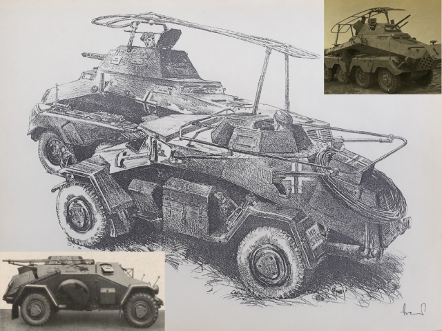 Wehrmacht páncélozott felderítő járművek - német rajzok a frontról